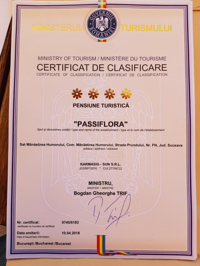 Pensiunea Passiflora Manastirea Humorului Luaran gambar